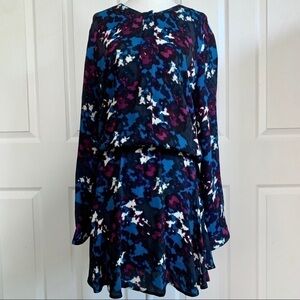 Karen Grimaldi Blue & Purple Abstract Dress